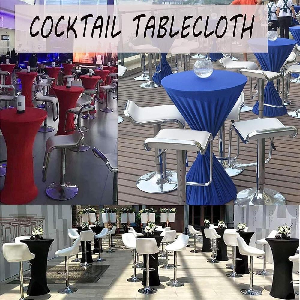 Tovaglia da cocktail rotonda in elastan per il tavolo del banchetto ø60-80/110 cm