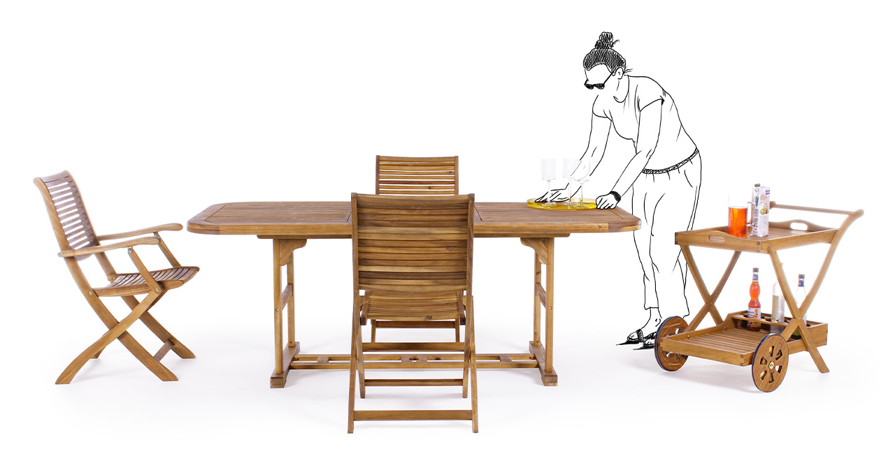 Raztegljiva lesena miza Noemi